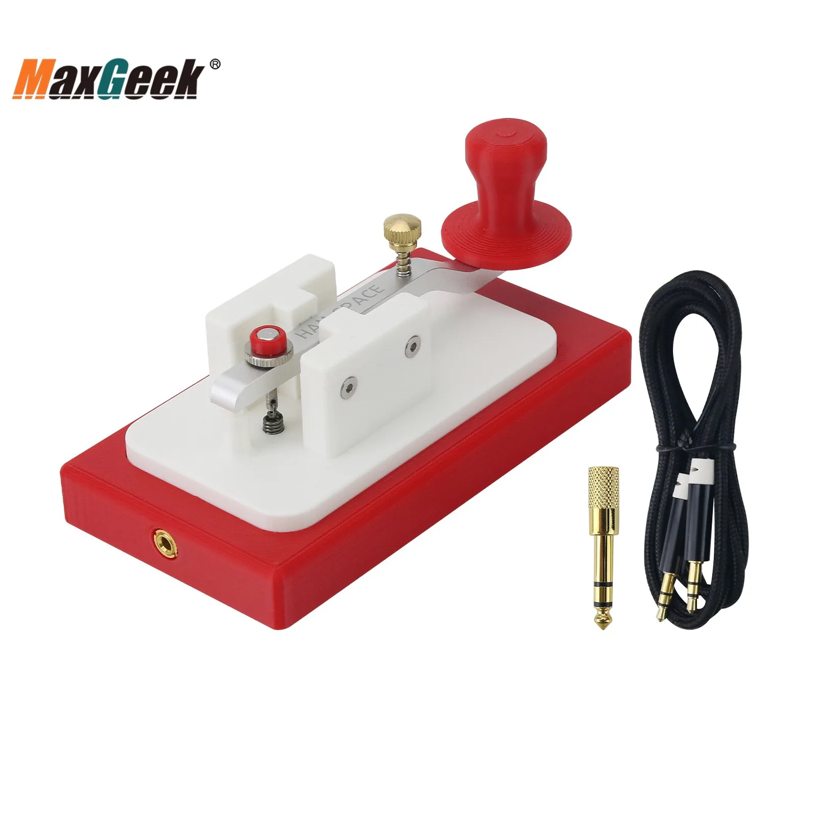 Maxgeek HAM SPACE MK-02 Morse Code CW Key 3D-Printed Mini Manual Key High Quality Radio Accessory with 3.5 to 6.5 Adapter
Maxgeek HAM SPACE MK-02 Morse Code CW Key 3D-Printed Mini Manual Key High Quality Radio Accessory with 3.5 to 6.5 Adapter