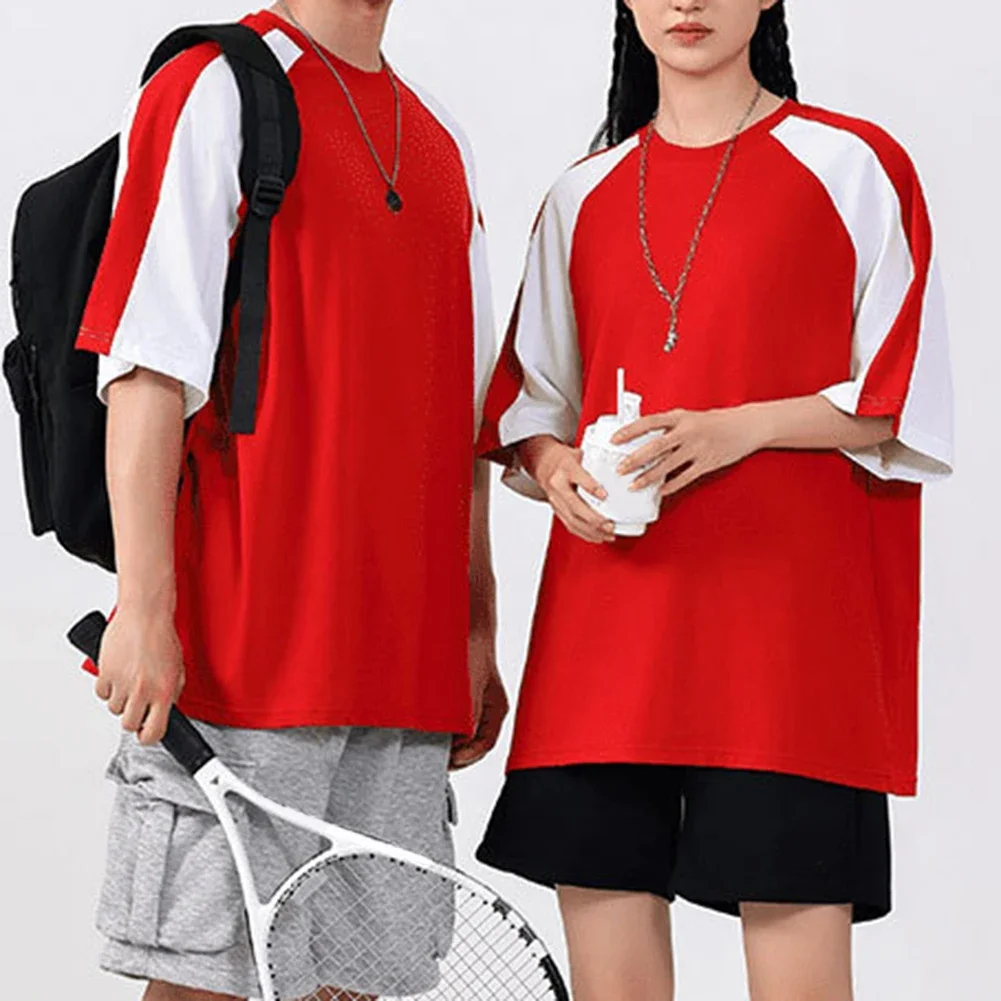 For Daily Wear Contrast Color Tops Casual Fashion Regular Length T-Shirt Short Sleeve Shirt Slight Stretch Fabric
For Daily Wear Contrast Color Tops Casual Fashion Regular Length T-Shirt Short Sleeve Shirt Slight Stretch Fabric