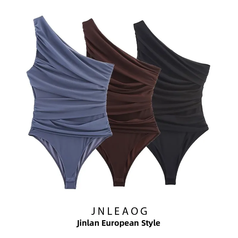 JNLEAOG Autumn New Asymmetric Pleated Silk Net Jumpsuit High Waist Straight Leg ort Pants Street Sle Women's Faion
JNLEAOG Autumn New Asymmetric Pleated Silk Net Jumpsuit High Waist Straight Leg ort Pants Street Sle Women's Faion