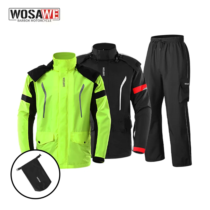 WOSAWE Motorcycle Raincoat Men's Rainproof Thickened plus-Sized Riding Full Body Split Single Raincoat Rain Pants
WOSAWE Motorcycle Raincoat Men's Rainproof Thickened plus-Sized Riding Full Body Split Single Raincoat Rain Pants