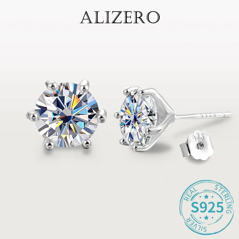 ALIZERO 3 Carat Moissanite Stud Earrings For Women 925 Sterling Silver D Color Round Cut Lab Diamond Screw Ear Stud Fine Jewelry
ALIZERO 3 Carat Moissanite Stud Earrings For Women 925 Sterling Silver D Color Round Cut Lab Diamond Screw Ear Stud Fine Jewelry