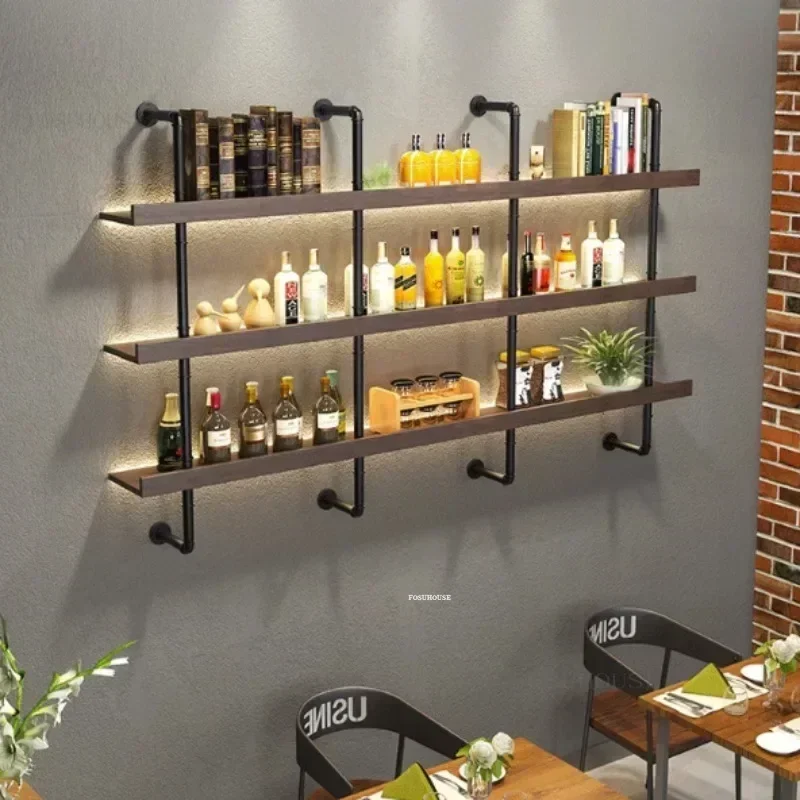 Industrial Wall Iron Bar Wine Display Cabinet Living Room Hotel Mini Bar Showcases Furniture with Light Wooden Wine Rack r
Industrial Wall Iron Bar Wine Display Cabinet Living Room Hotel Mini Bar Showcases Furniture with Light Wooden Wine Rack r