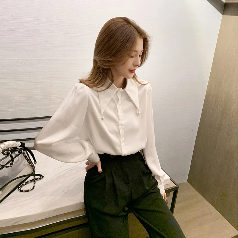 Faionable Korean Sle Women's Chiffon irt Ele Chic Trendy Top Autumn Long Sve Pure Color Commute Sle Button up
Faionable Korean Sle Women's Chiffon irt Ele Chic Trendy Top Autumn Long Sve Pure Color Commute Sle Button up