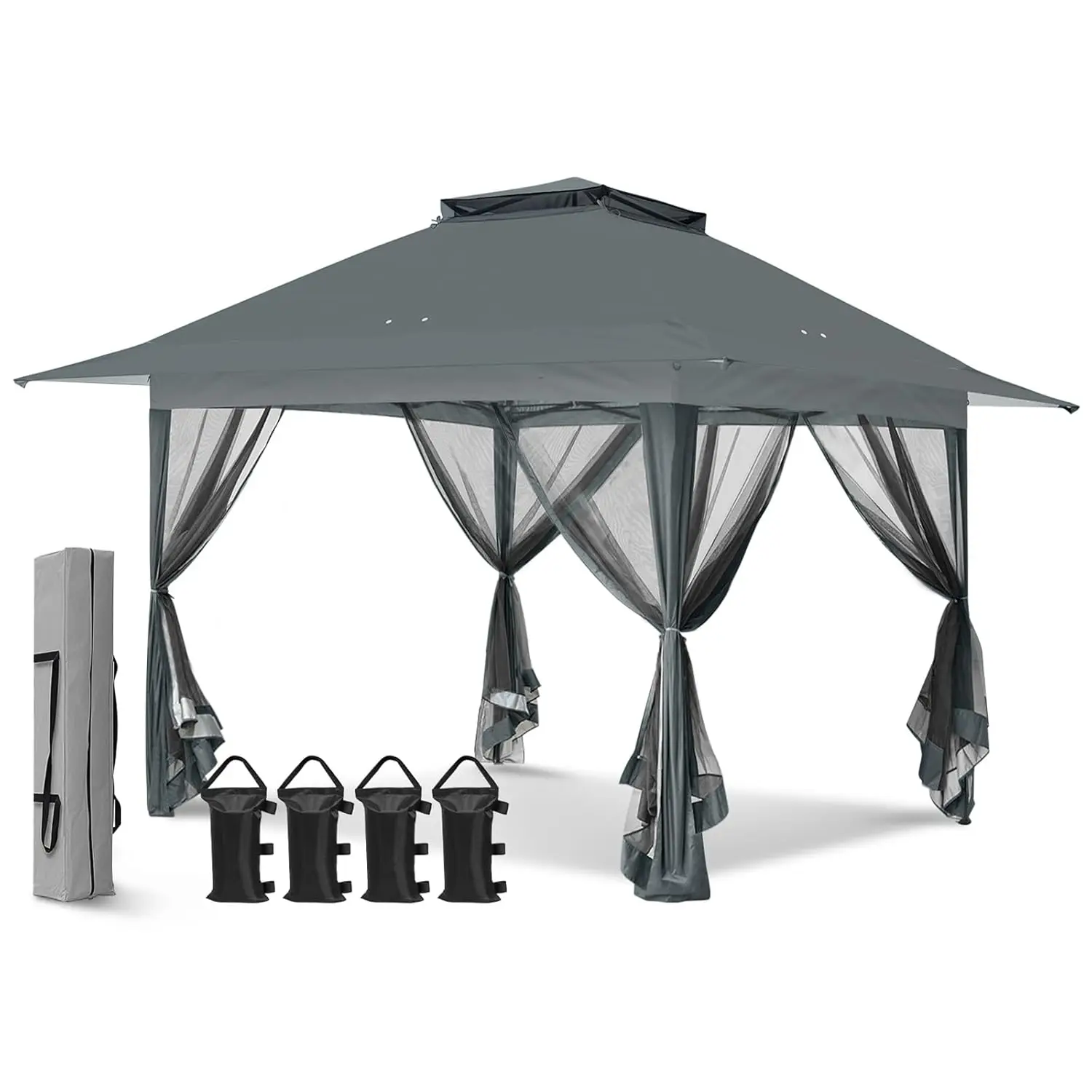 13x13 Pop Up Gazebo with Mesh Netting, Easy Up Screened Canopy for Patio and Backyard, Easy Set up Outdoor Gazebo, Customized
13x13 Pop Up Gazebo with Mesh Netting, Easy Up Screened Canopy for Patio and Backyard, Easy Set up Outdoor Gazebo, Customized