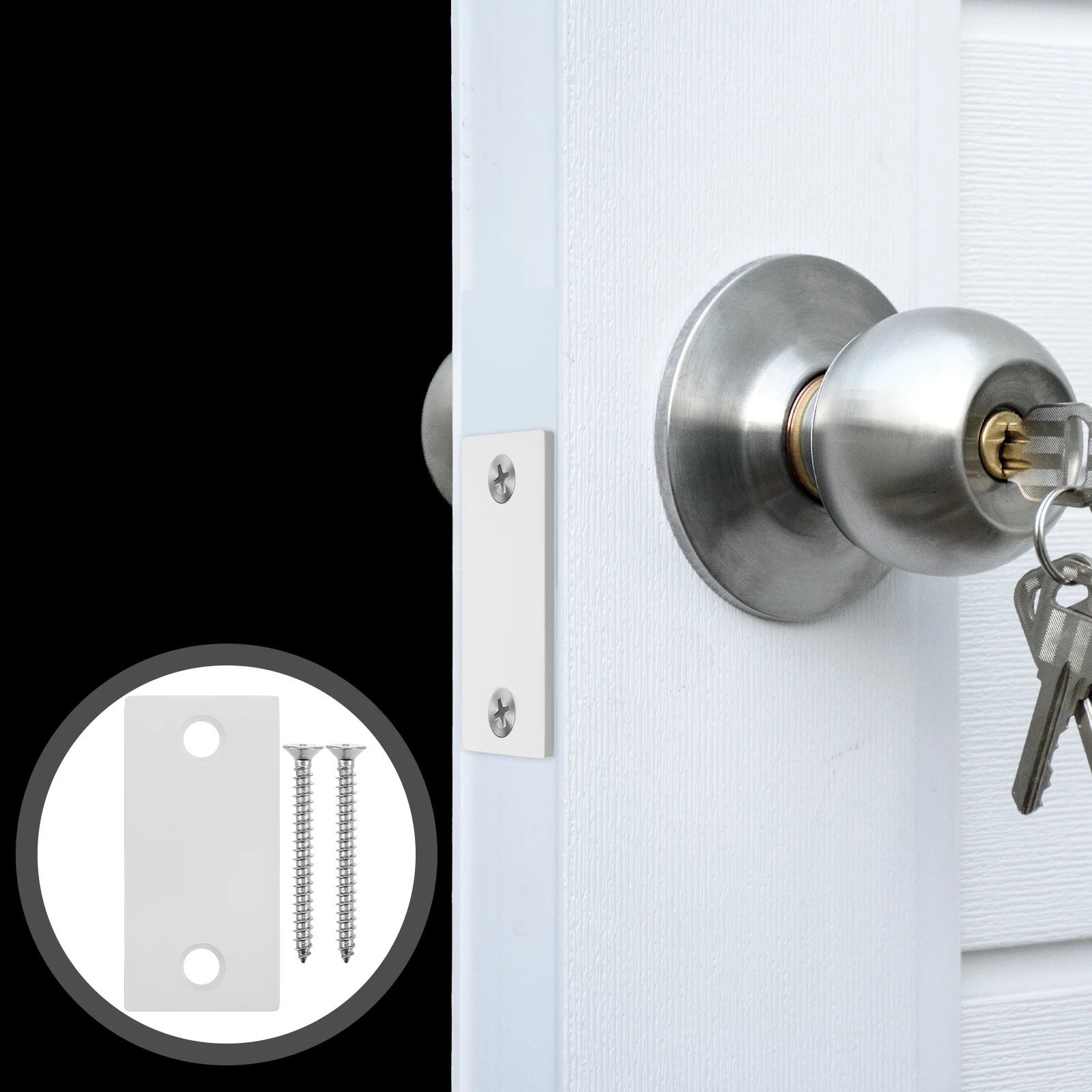 1 Set Deadbolt Strike Large Hole Cover for Exterior Doors Hole Repair Plate Easy Install Multifunctional
1 Set Deadbolt Strike Large Hole Cover for Exterior Doors Hole Repair Plate Easy Install Multifunctional