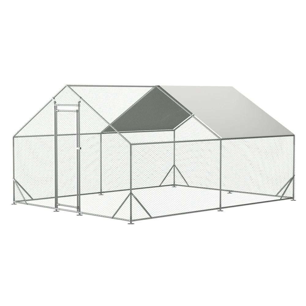 Large Metal Chicken Coop, Walk-in Chicken Run,Galvanized Wire Poultry Chicken Hen Pen Cage, Rabbits Duck Cages with Waterproof and Anti-Ultraviolet Cover for Outside(10' L x 13 W x 6.56' H)
Large Metal Chicken Coop, Walk-in Chicken Run,Galvanized Wire Poultry Chicken Hen Pen Cage, Rabbits Duck Cages with Waterproof and Anti-Ultraviolet Cover for Outside(10' L x 13 W x 6.56' H)