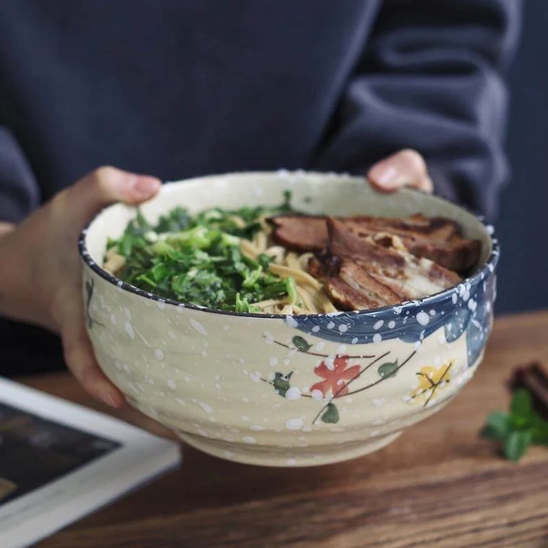 Large Ceramic Bowl Japanese Style Noodle Soup Bowl Salad Bowl Instant Ramen Bowl Single Home Use Bowl for Adults
Large Ceramic Bowl Japanese Style Noodle Soup Bowl Salad Bowl Instant Ramen Bowl Single Home Use Bowl for Adults
