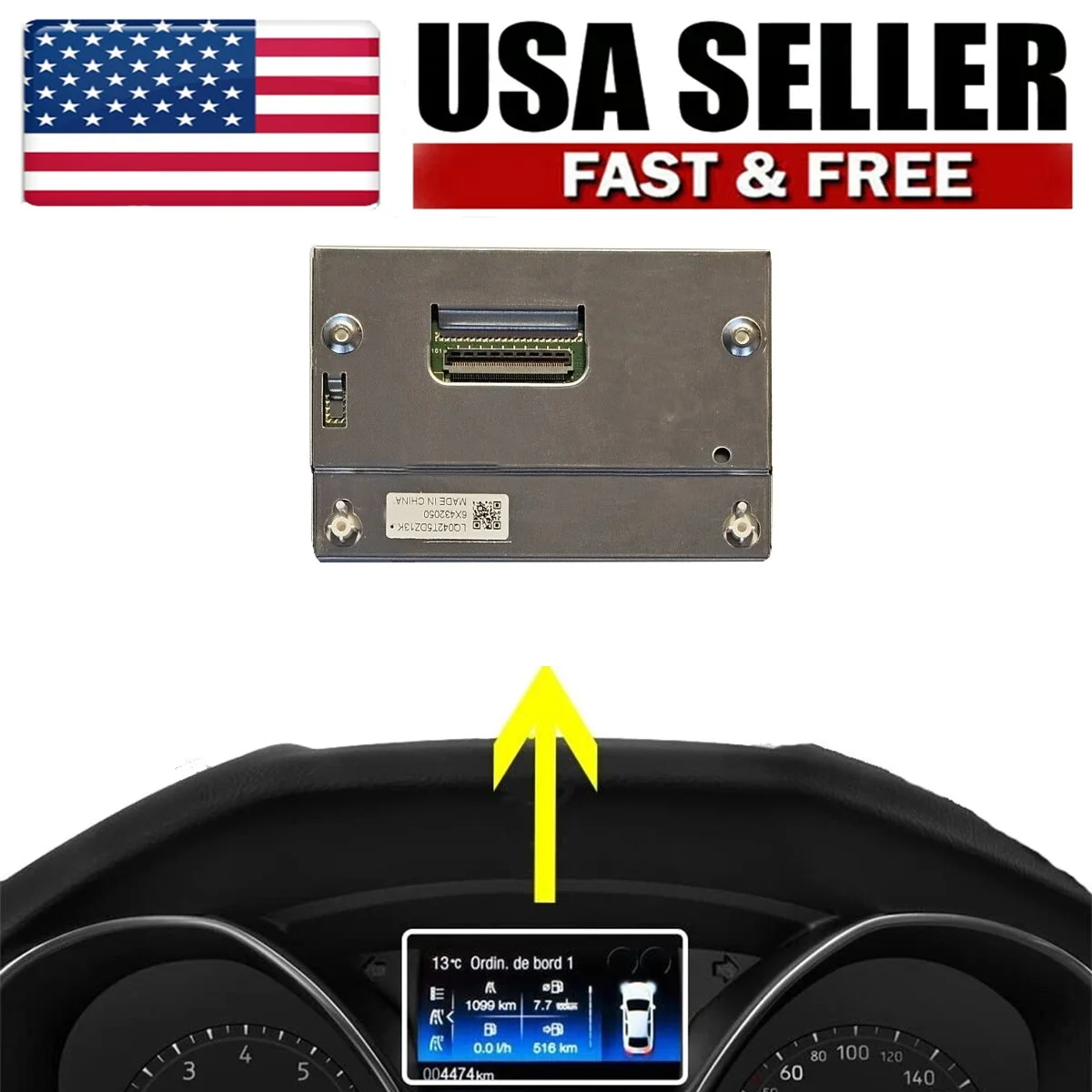 LCD Display Screen LQ042T5DZ11 for Ford Focus Escape F-150 C-MAX Kuga 2011-2013 2016-2018 Speedometer Cluster 150MPH Replacement
LCD Display Screen LQ042T5DZ11 for Ford Focus Escape F-150 C-MAX Kuga 2011-2013 2016-2018 Speedometer Cluster 150MPH Replacement