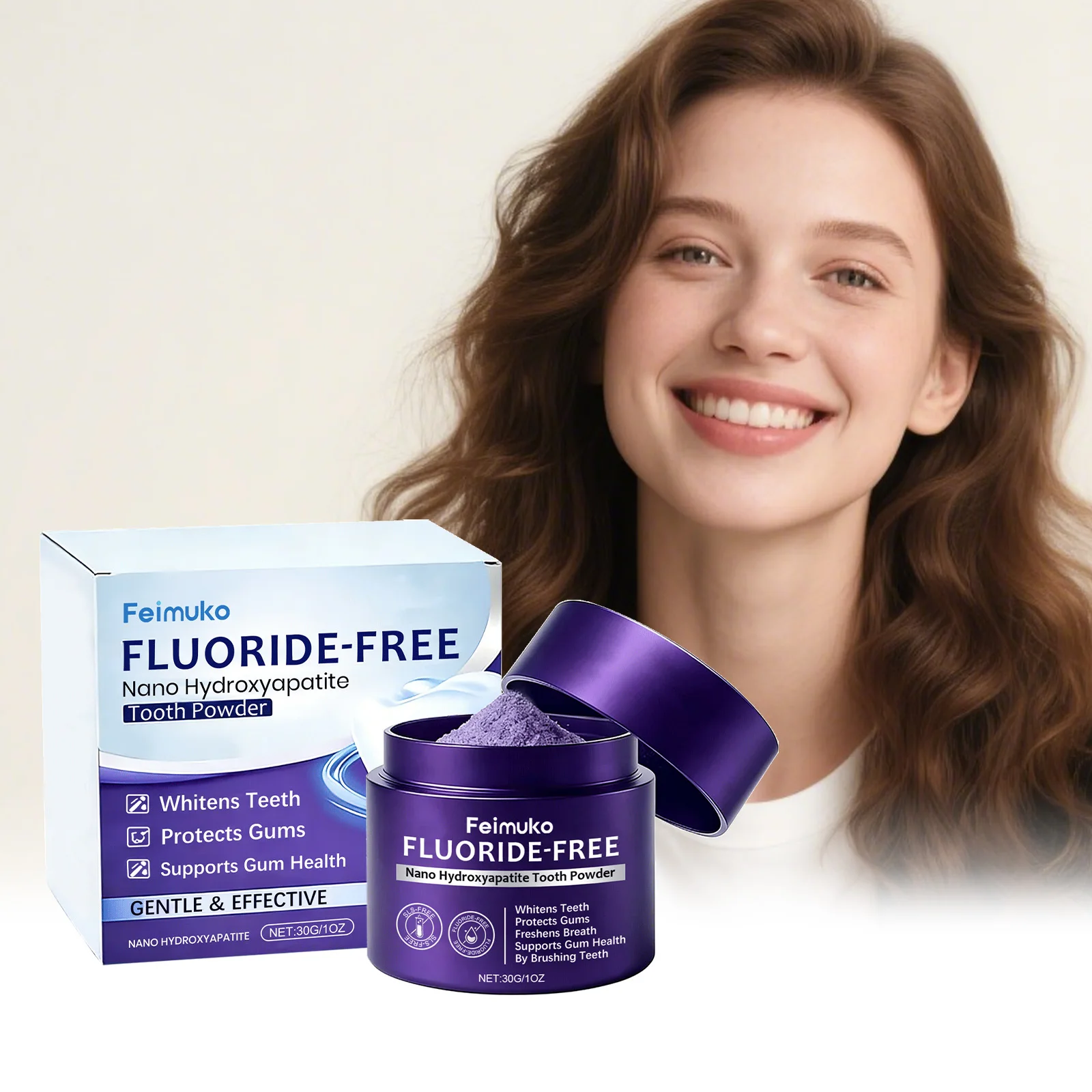 Purple Tooth Powder Hydroxyapatite toothpaste For Teeth Cleaning Oral Care Fresh Breath Mint Flavor Gentle Formula Daily Use
Purple Tooth Powder Hydroxyapatite toothpaste For Teeth Cleaning Oral Care Fresh Breath Mint Flavor Gentle Formula Daily Use