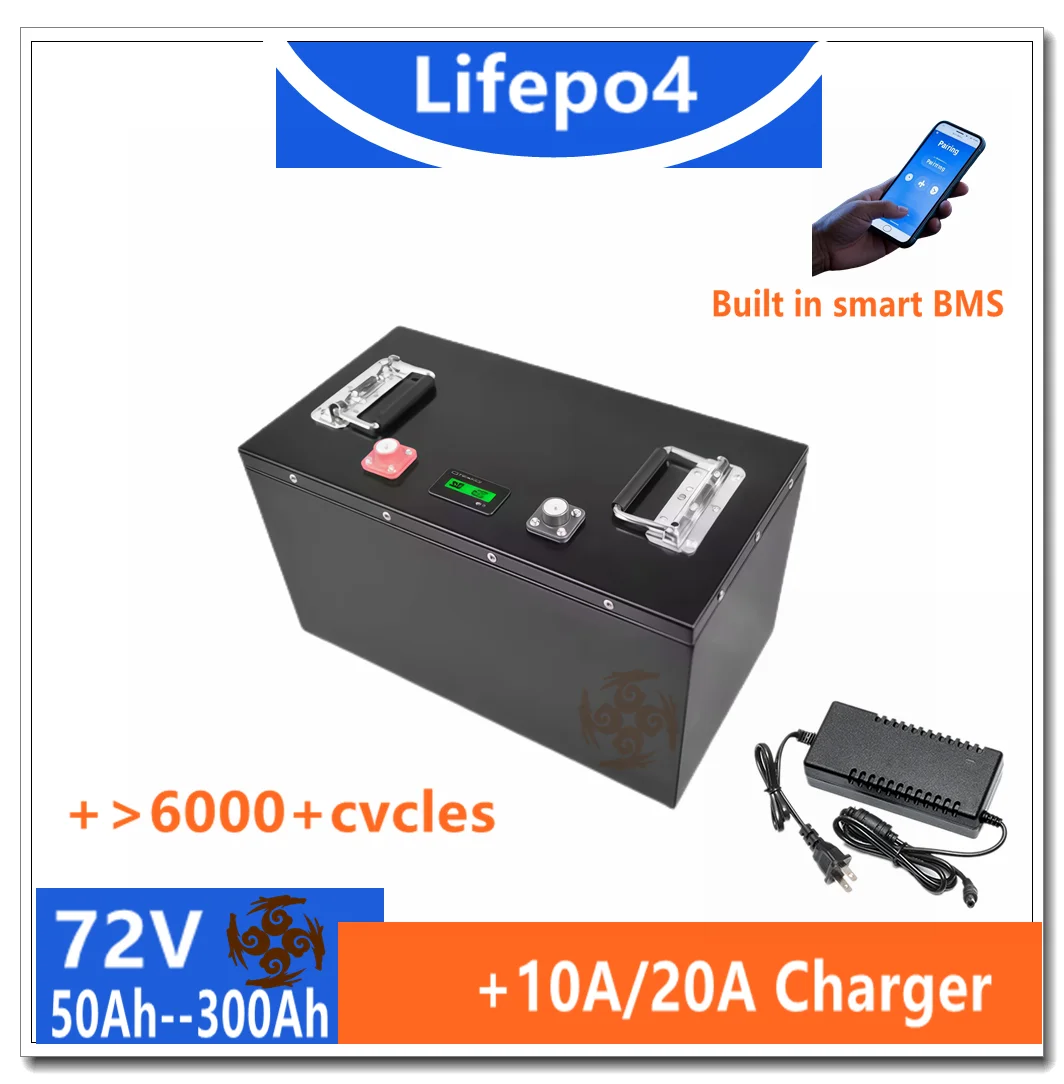 Литиевый аккумулятор LiFePO4 72 В | 50Ah-300Ah Высокая емкость | Длительный срок службы электромобилей, тележек для гольфа и хранения энергии
Литиевый аккумулятор LiFePO4 72 В | 50Ah-300Ah Высокая емкость | Длительный срок службы электромобилей, тележек для гольфа и хранения энергии