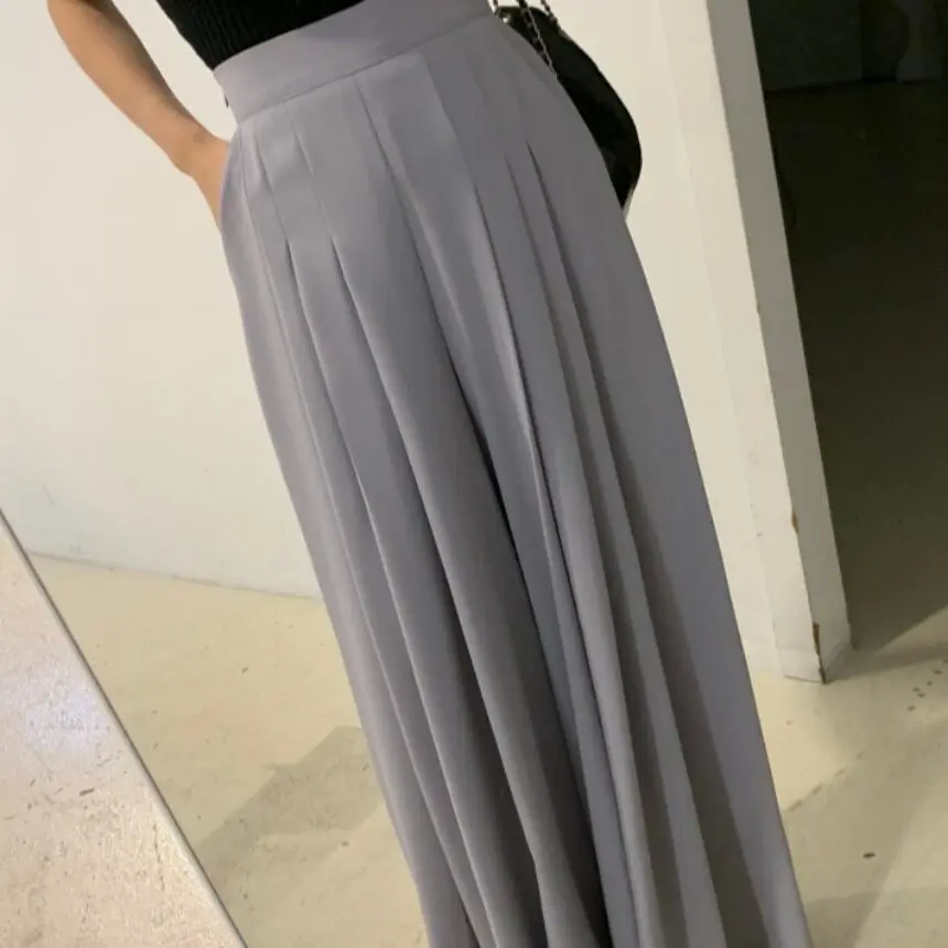 Long Wide Leg Pants Asymmetrical Design Loose Fit Women's Fashion Trousers Casual Style mid Waist Polyester Fabric
Long Wide Leg Pants Asymmetrical Design Loose Fit Women's Fashion Trousers Casual Style mid Waist Polyester Fabric