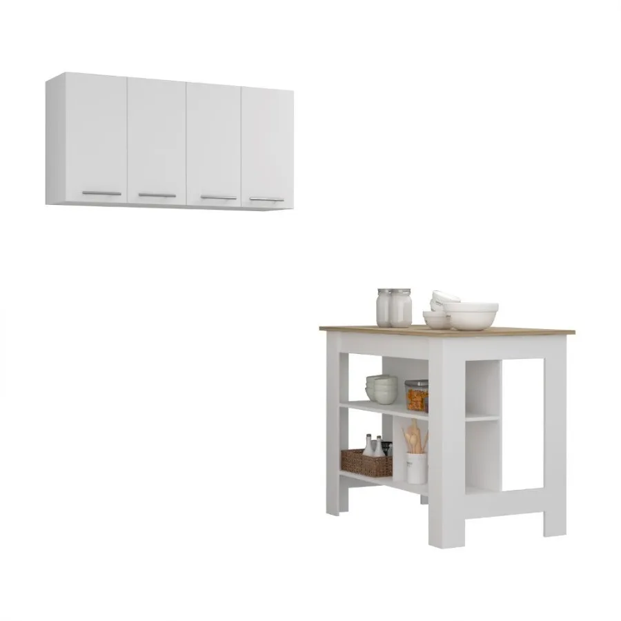 Burlingame 5Shelf 4Door Кухонный набор из 2 предметов Кухонный остров и верхний настенный шкаф Белый и светлый дуб
Burlingame 5Shelf 4Door Кухонный набор из 2 предметов Кухонный остров и верхний настенный шкаф Белый и светлый дуб
