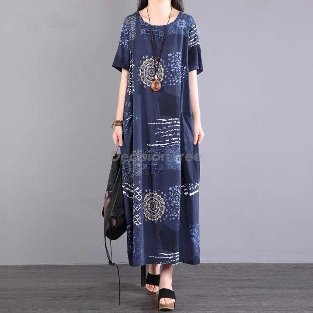 2026 chinese ethnic style literature art printed robe summer breathable comfortable casual cotton linen dress daily retro dress
2026 chinese ethnic style literature art printed robe summer breathable comfortable casual cotton linen dress daily retro dress