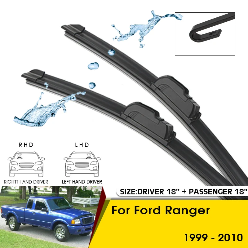 Car Wiper Blades For Ford Ranger 1999-2010 Windshield Windscreen Front Window Blades 18"+18" Car Accessories
Car Wiper Blades For Ford Ranger 1999-2010 Windshield Windscreen Front Window Blades 18"+18" Car Accessories