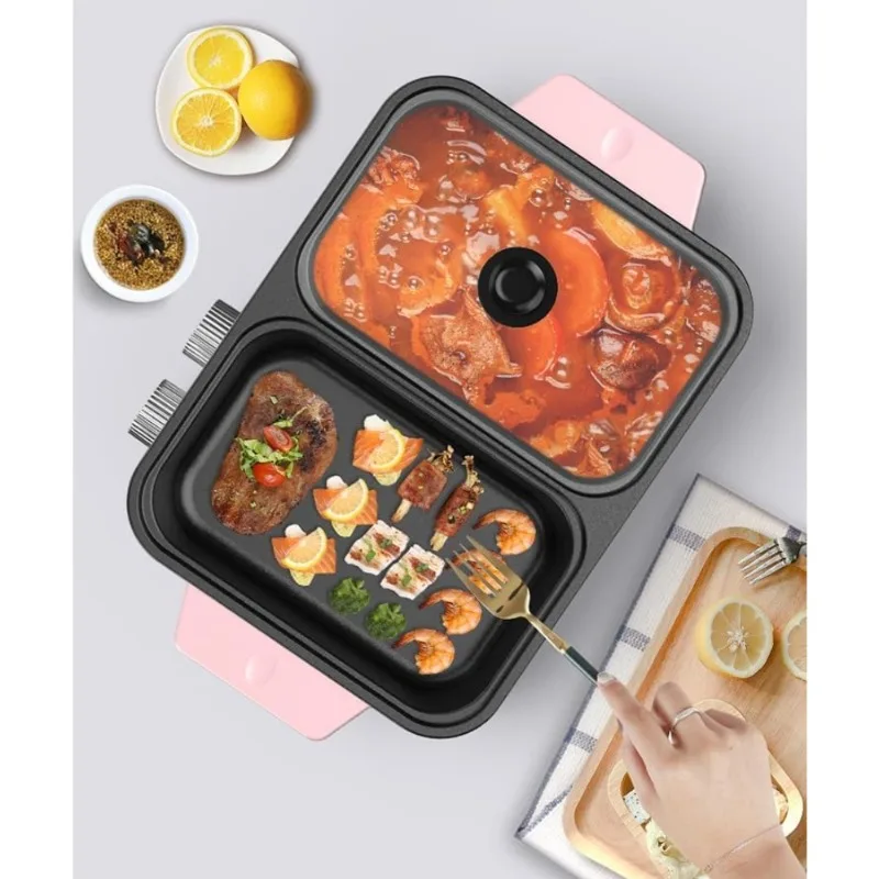 Электрическая мультиварка-гриль 2-в-1, 1500 Вт, регулируемая, многофункциональная, бездымная, для шабу-шабу и барбекю, на 2-3 человека
Электрическая мультиварка-гриль 2-в-1, 1500 Вт, регулируемая, многофункциональная, бездымная, для шабу-шабу и барбекю, на 2-3 человека