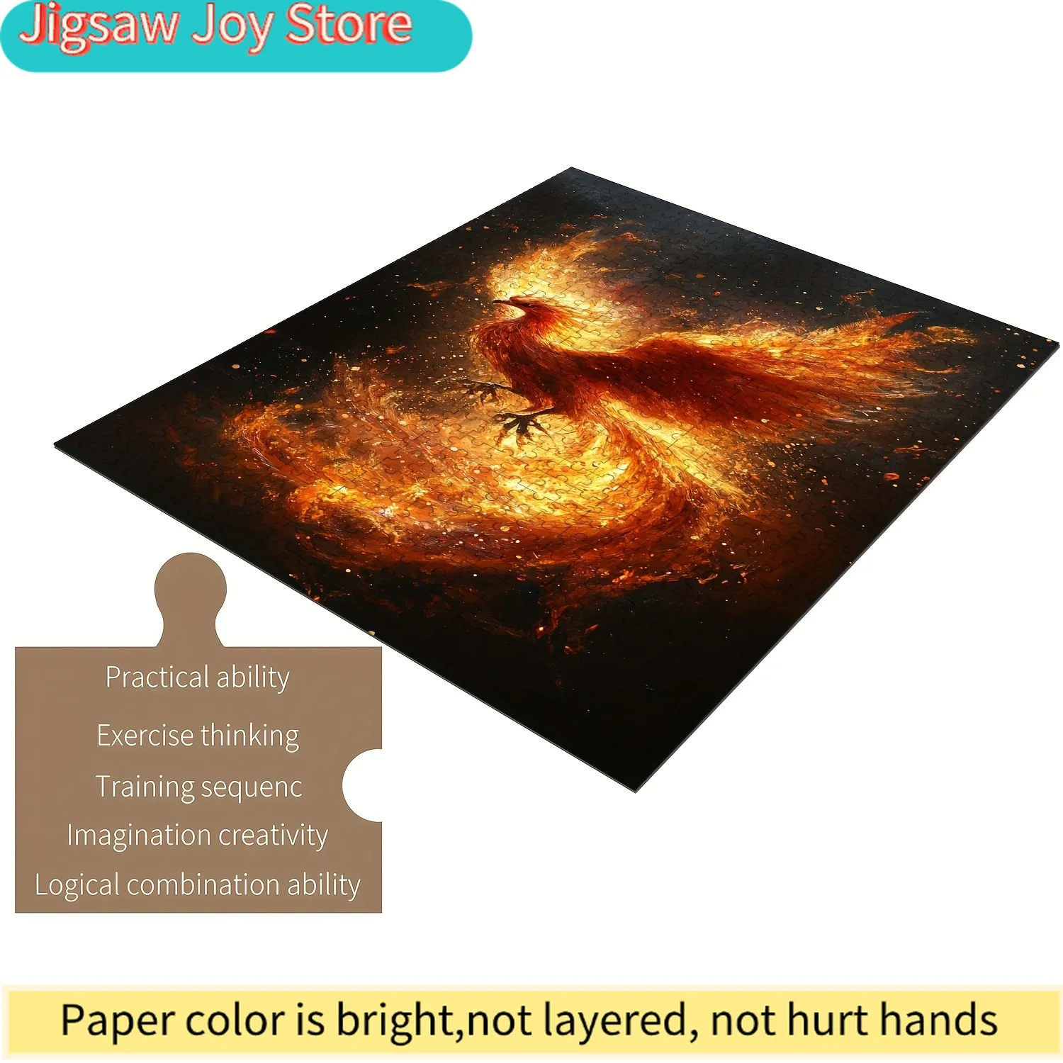 Mythical Phoenix Flame Jigsaw Puzzle - Vibrant Firebird Design, Scratch-Resistant, Portable, Intermediate Skill Level, Ideal
Mythical Phoenix Flame Jigsaw Puzzle - Vibrant Firebird Design, Scratch-Resistant, Portable, Intermediate Skill Level, Ideal