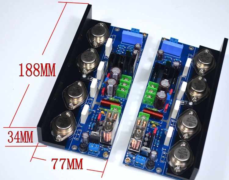 UPC-M4 180W finished amplifier board with Metal encapsulated transistor can Adjustable class A
UPC-M4 180W finished amplifier board with Metal encapsulated transistor can Adjustable class A
