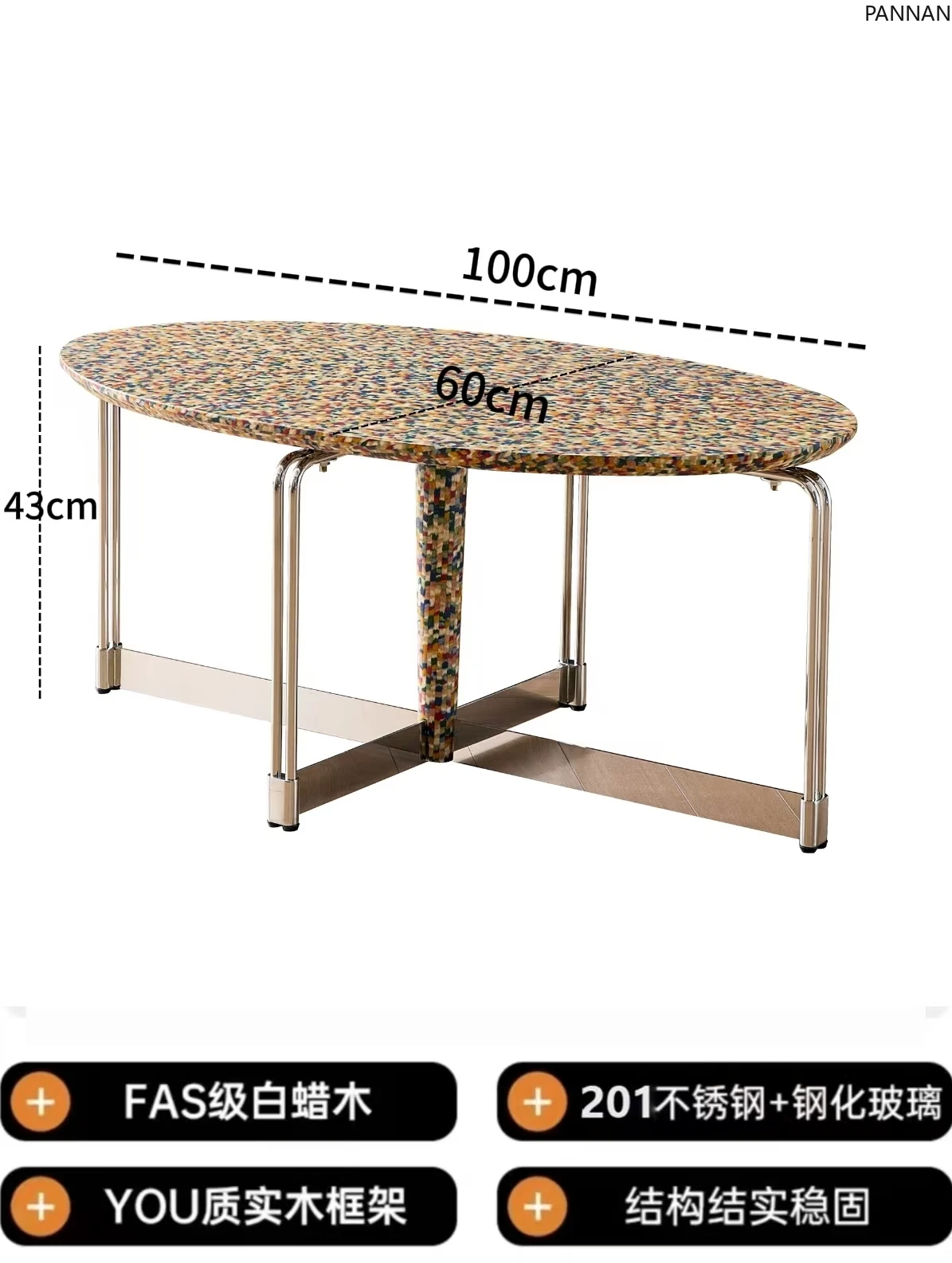 Italian designer oval coffee table living room small apartment light luxury high-end Bauhaus coffee table
Italian designer oval coffee table living room small apartment light luxury high-end Bauhaus coffee table
