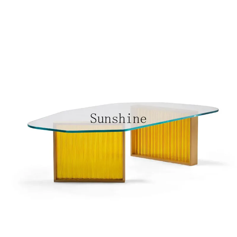 Italian light luxury acrylic coffee table transparent and simple modern living room special-shaped sofa side table 
Italian light luxury acrylic coffee table transparent and simple modern living room special-shaped sofa side table