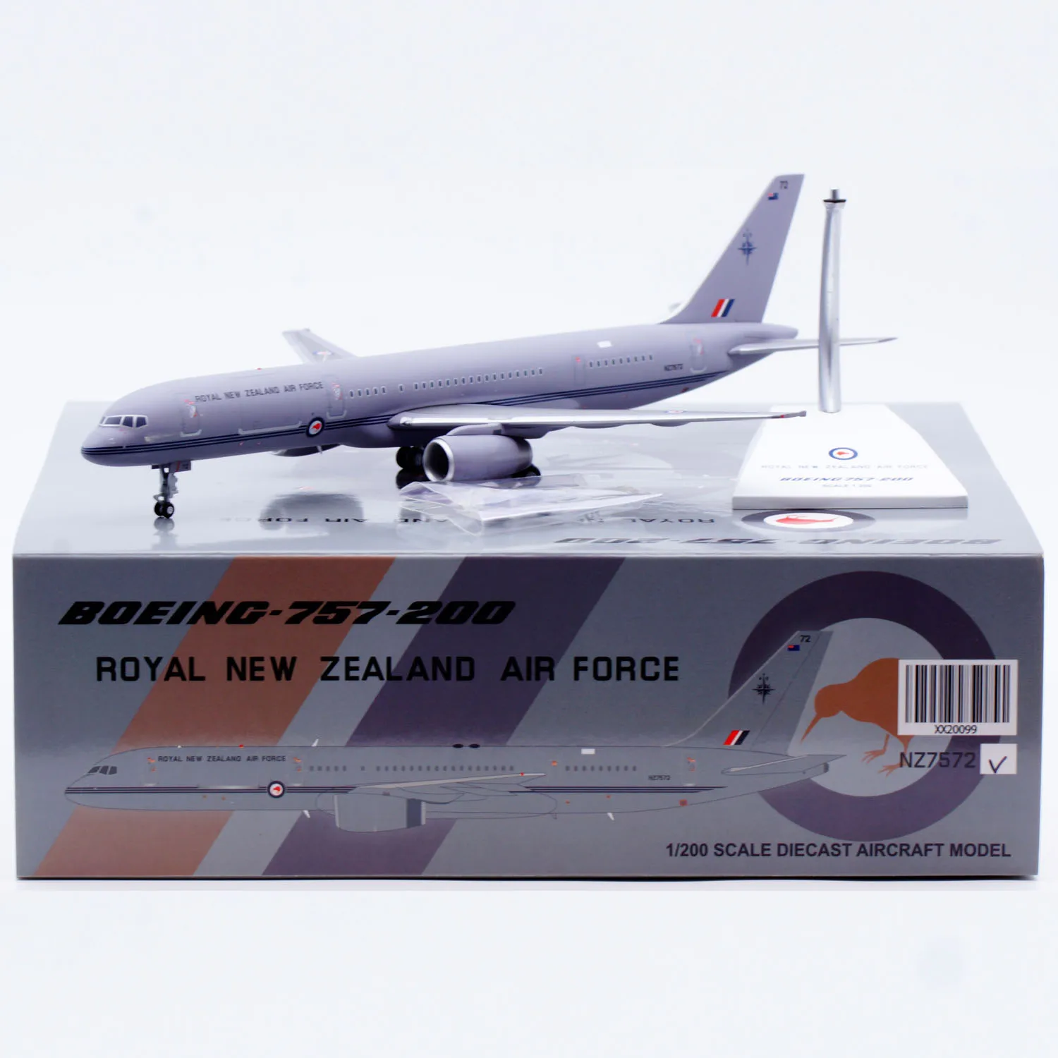 XX20099 Alloy Collectible Plane Gift JC Wings 1:200 Royal New Zealand Air Force Boeing 757-200(C) Diecast Aircraft Model NZ7572
XX20099 Alloy Collectible Plane Gift JC Wings 1:200 Royal New Zealand Air Force Boeing 757-200(C) Diecast Aircraft Model NZ7572