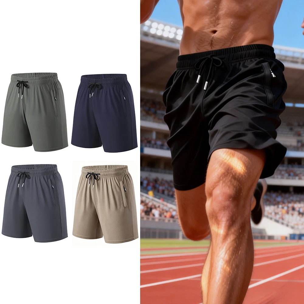 Summer Men's Ice Silk Quick Dry Beach Shorts Breathable Lightweight Casual Basketball Athletic Shorts with Zipper Pockets
Summer Men's Ice Silk Quick Dry Beach Shorts Breathable Lightweight Casual Basketball Athletic Shorts with Zipper Pockets