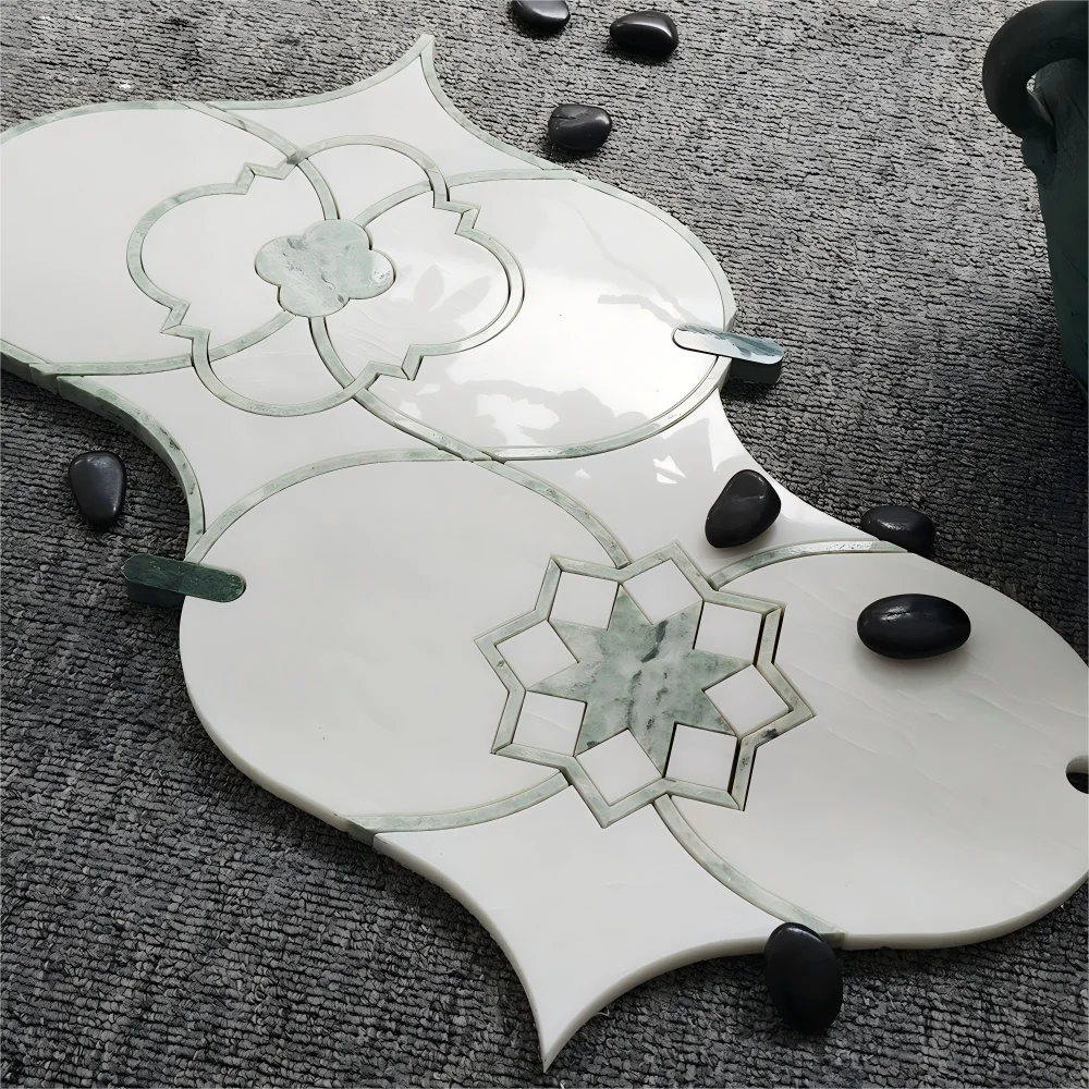 Stone white marble mosaic wall tiles 10mm thickness suitable for living room kitchen spray decorative tiles, luxury villa home
Stone white marble mosaic wall tiles 10mm thickness suitable for living room kitchen spray decorative tiles, luxury villa home