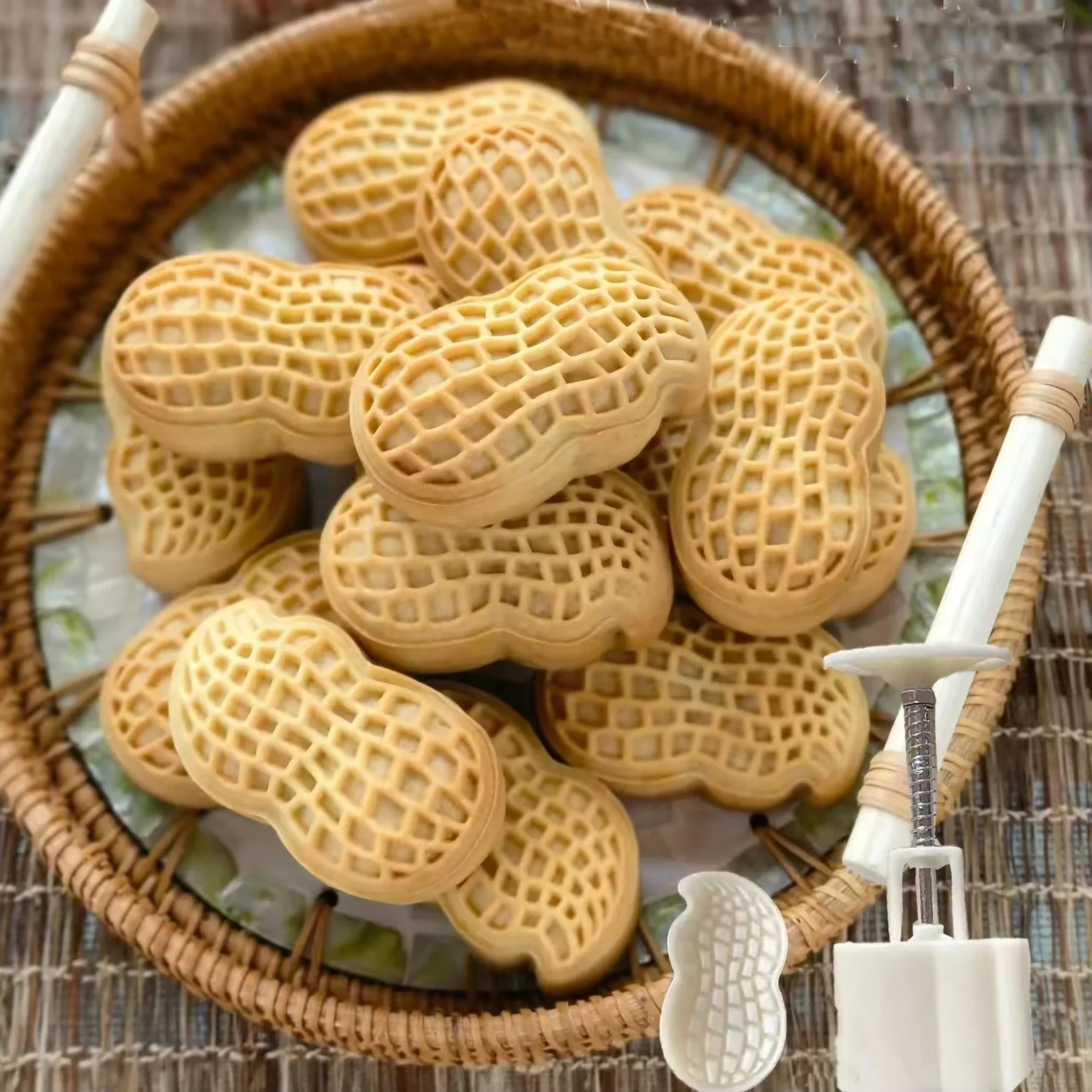 30g/50g/75g Peanut Persimmon Moon Cake Mold Cookie Stamp Frame Rice Cake Pastry Dessert Festival Baking Decorations Creative
30g/50g/75g Peanut Persimmon Moon Cake Mold Cookie Stamp Frame Rice Cake Pastry Dessert Festival Baking Decorations Creative