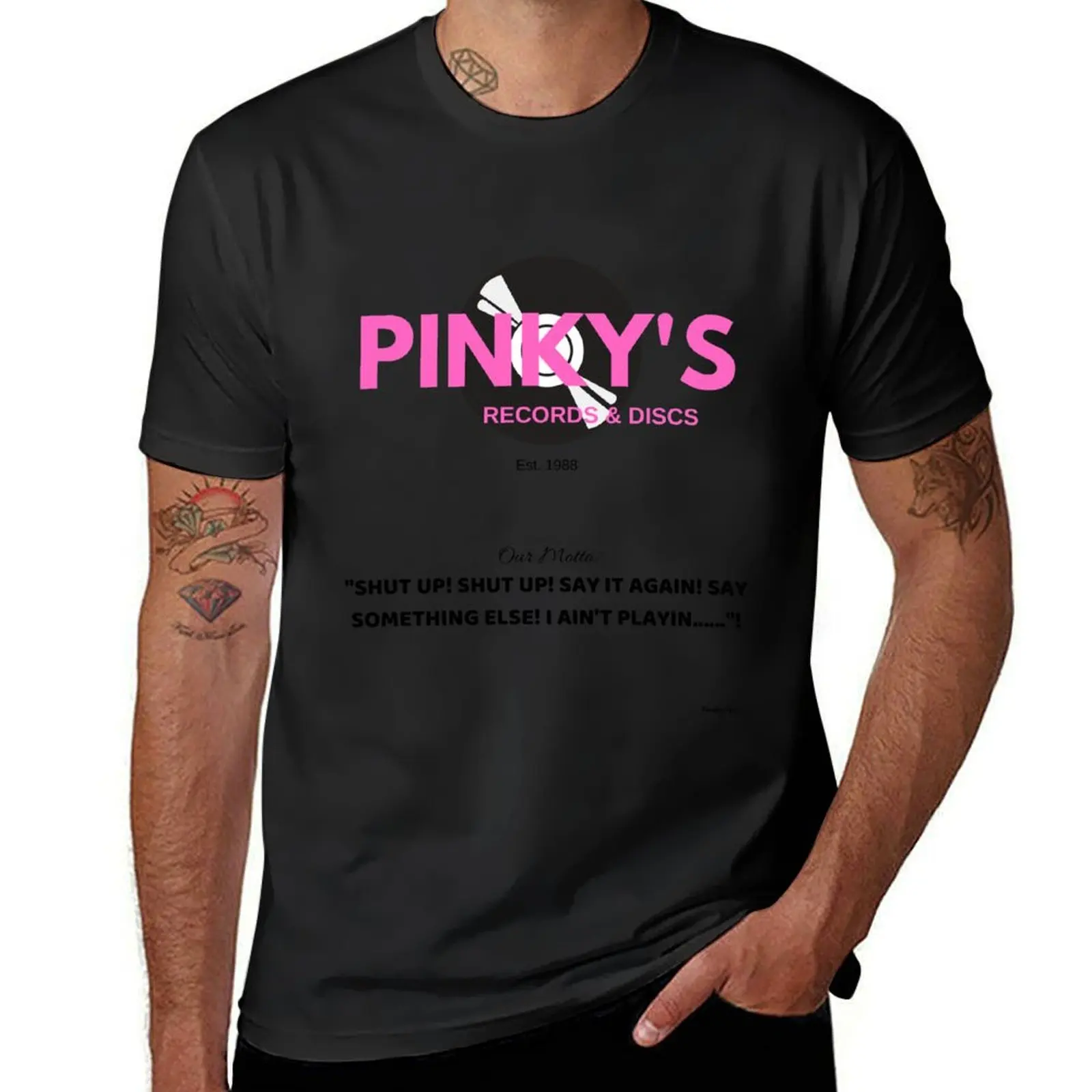 Funny Parody - Friday's Pinky's Records & Discs T-Shirt customs funnys sweat designer t shirt men 
Funny Parody - Friday's Pinky's Records & Discs T-Shirt customs funnys sweat designer t shirt men