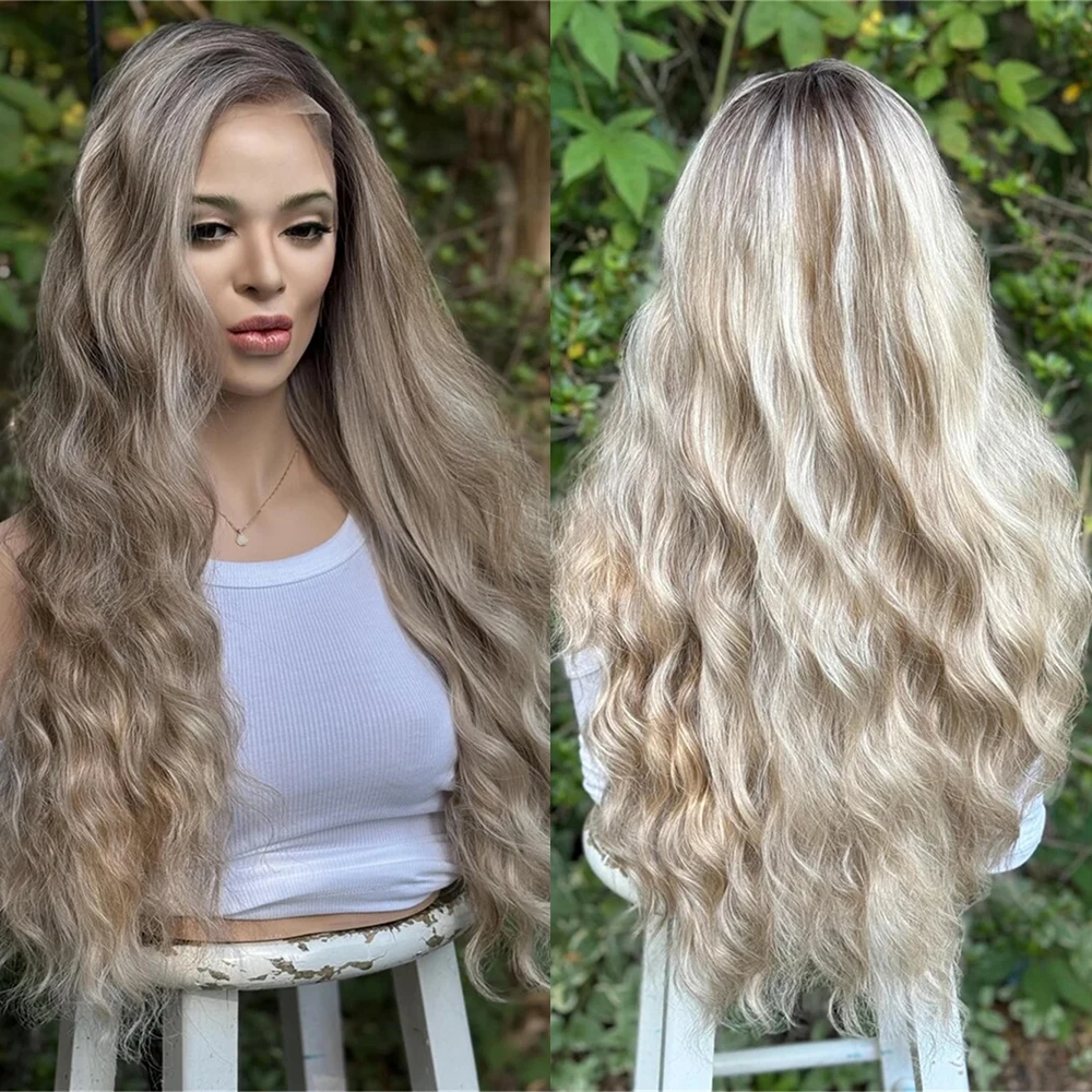 Синтетический парик с HD-кружевной передней частью, без клея, цвет пепельный блонд, из термостойкого волокна, мягкий, длинный, волнистый, реалистичный вид, для вечеринок и повседневного использования
Синтетический парик с HD-кружевной передней частью, без клея, цвет пепельный блонд, из термостойкого волокна, мягкий, длинный, волнистый, реалистичный вид, для вечеринок и повседневного использования