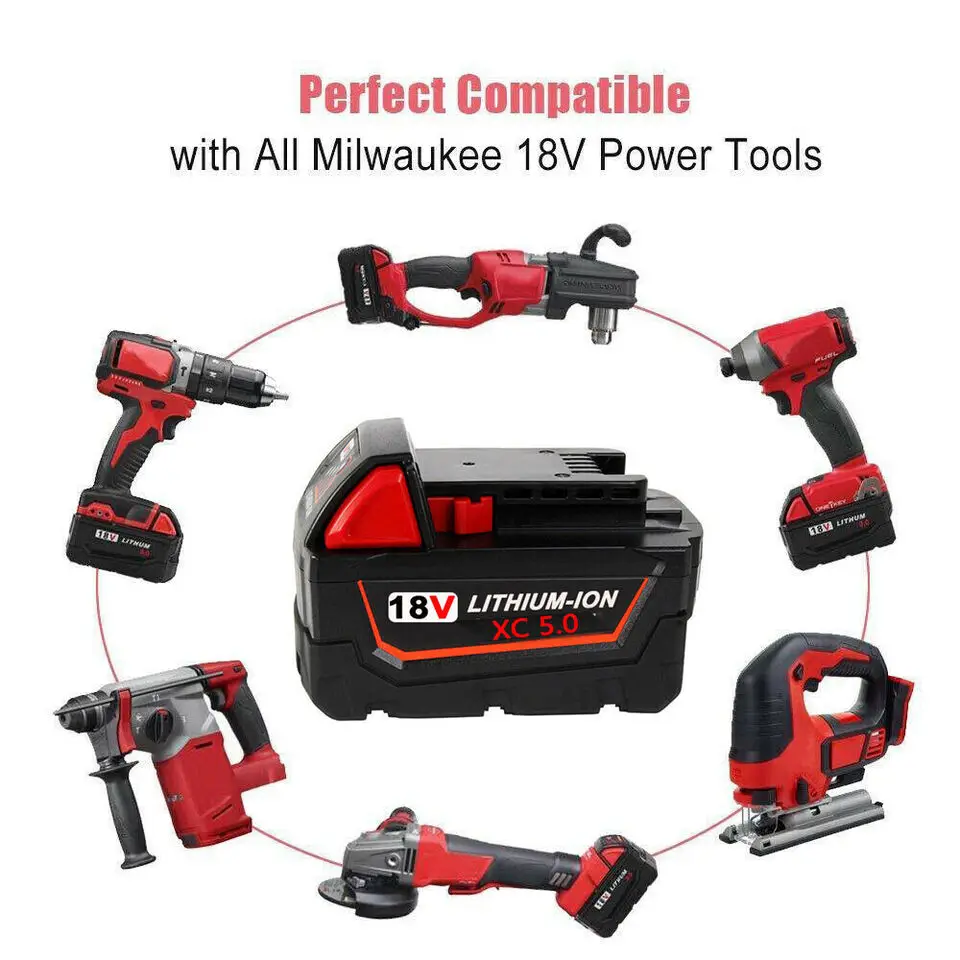 Suitable for Milwaukee M18 3000Ah-900Ah lithium XC extended capacity battery
Suitable for Milwaukee M18 3000Ah-900Ah lithium XC extended capacity battery