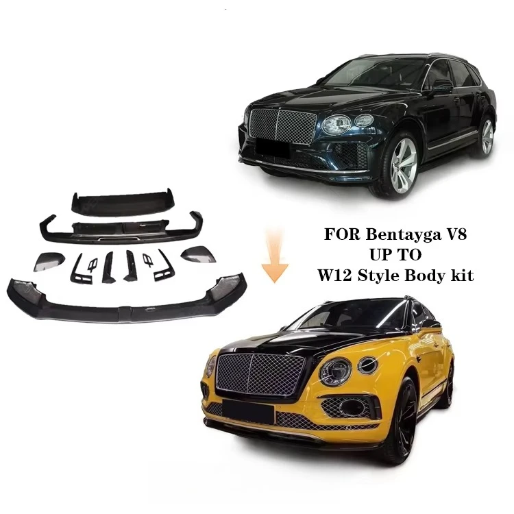 Car Accessories W12 Style Carbon Fiber Body Kit for Bentley Bentayga V8 Front Lip Rear Diffuser Side Mirror Cover Car Kit
Car Accessories W12 Style Carbon Fiber Body Kit for Bentley Bentayga V8 Front Lip Rear Diffuser Side Mirror Cover Car Kit