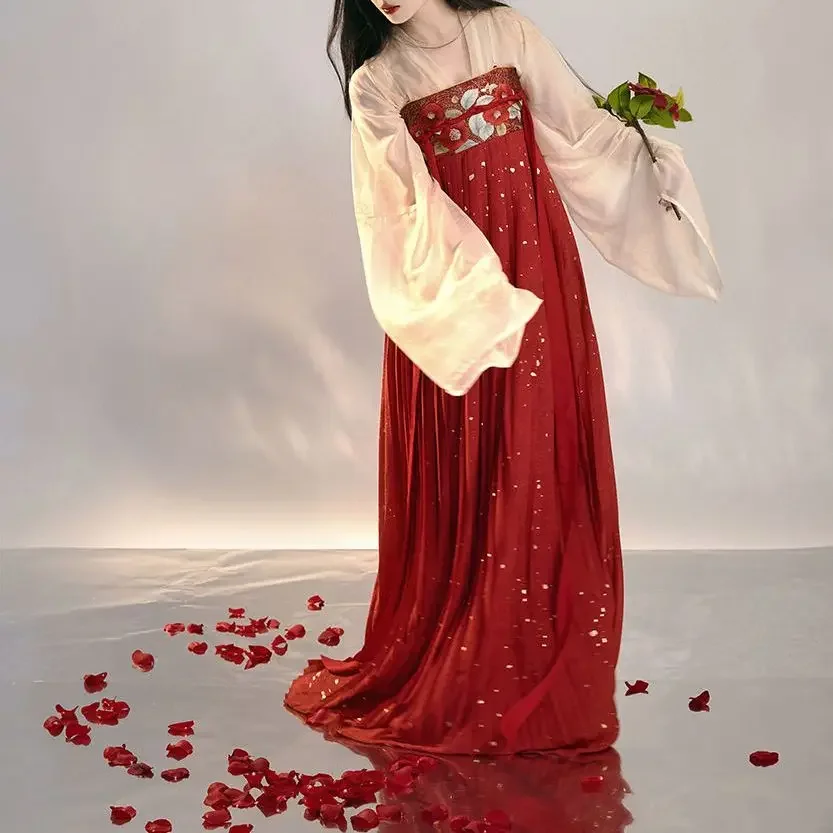 Chinese Hanfu Dress Ancient Women Camellia palace embroidered print big sleeve dress Costume Hanfu Full Set
Chinese Hanfu Dress Ancient Women Camellia palace embroidered print big sleeve dress Costume Hanfu Full Set