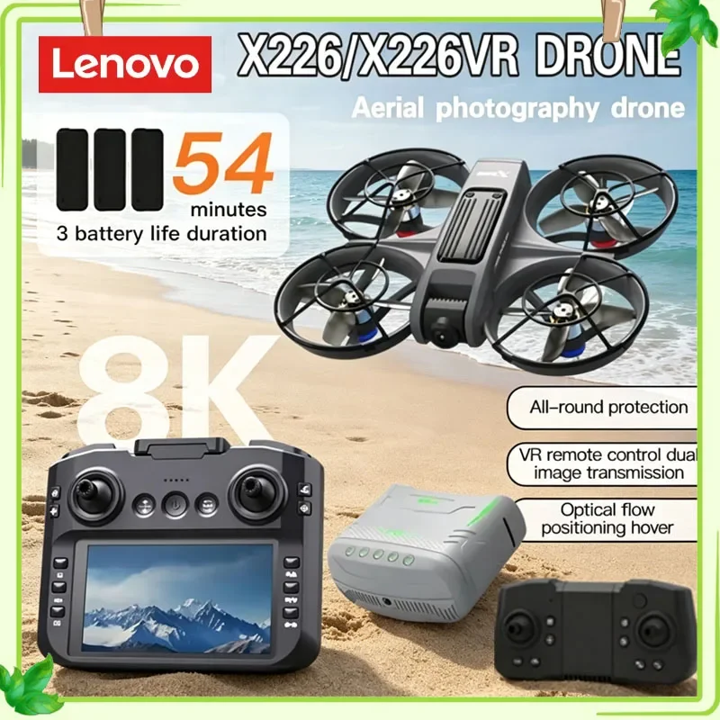 Lenovo X226/X226VR 8K HD Camera Drone Built-in Screen Professional RC Quadcopter Kids Flying Gift
Lenovo X226/X226VR 8K HD Camera Drone Built-in Screen Professional RC Quadcopter Kids Flying Gift