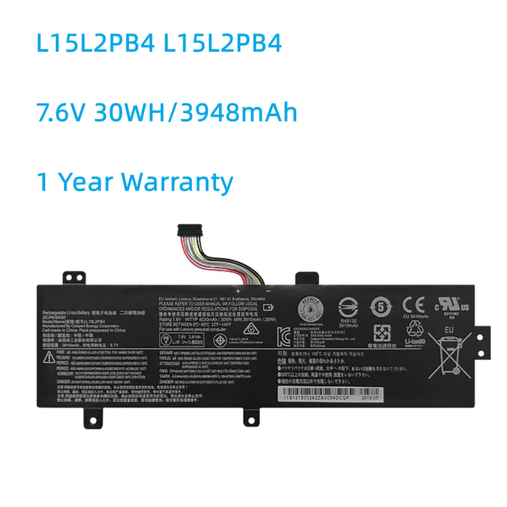 L15L2PB4 7.6V 30WH Laptop Battery For Lenovo IdeaPad 310-15ISK 310-15IKB 510-15IKB L15L2PB5 L15M2PB5 L15C2PB5 L15M2PB3 L15C2PB3
L15L2PB4 7.6V 30WH Laptop Battery For Lenovo IdeaPad 310-15ISK 310-15IKB 510-15IKB L15L2PB5 L15M2PB5 L15C2PB5 L15M2PB3 L15C2PB3