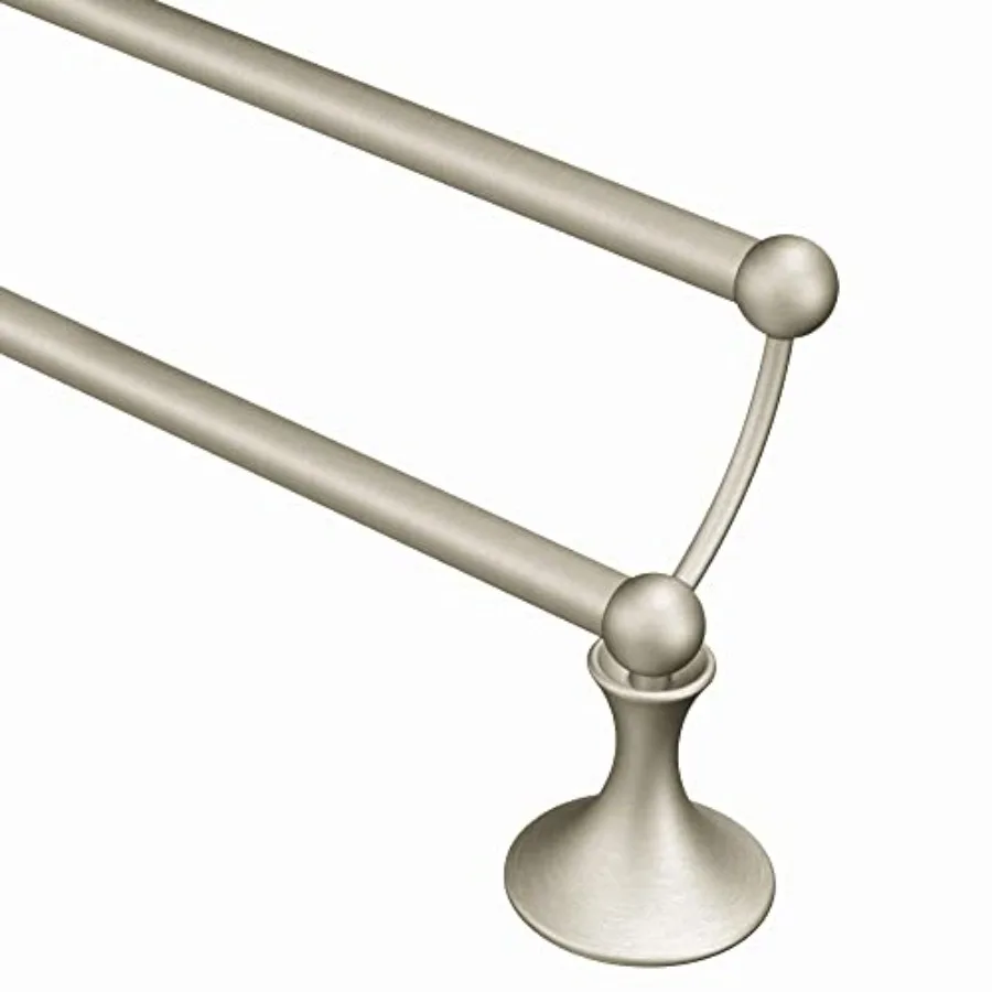 Lounge Collection 24-Inch Double Towel Bar Wall Mounted Towel Rack for Bathroom with Two Rods DN7722BN