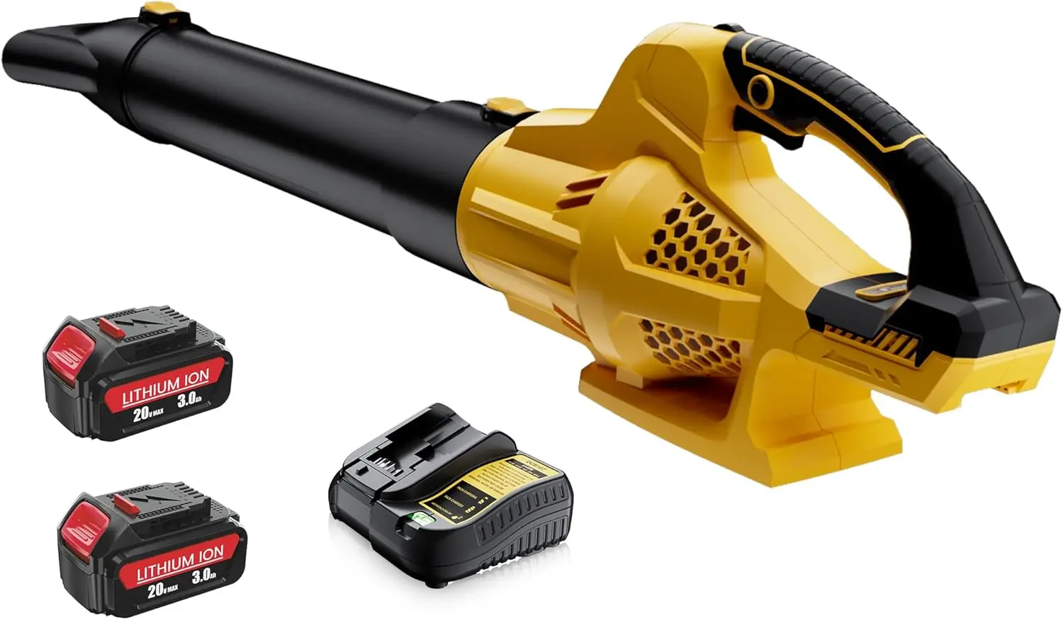 Cordless Leaf Blower with 2 Batteries & Charger, 6 Speeds, 500CFM for Lawn Care
Cordless Leaf Blower with 2 Batteries & Charger, 6 Speeds, 500CFM for Lawn Care