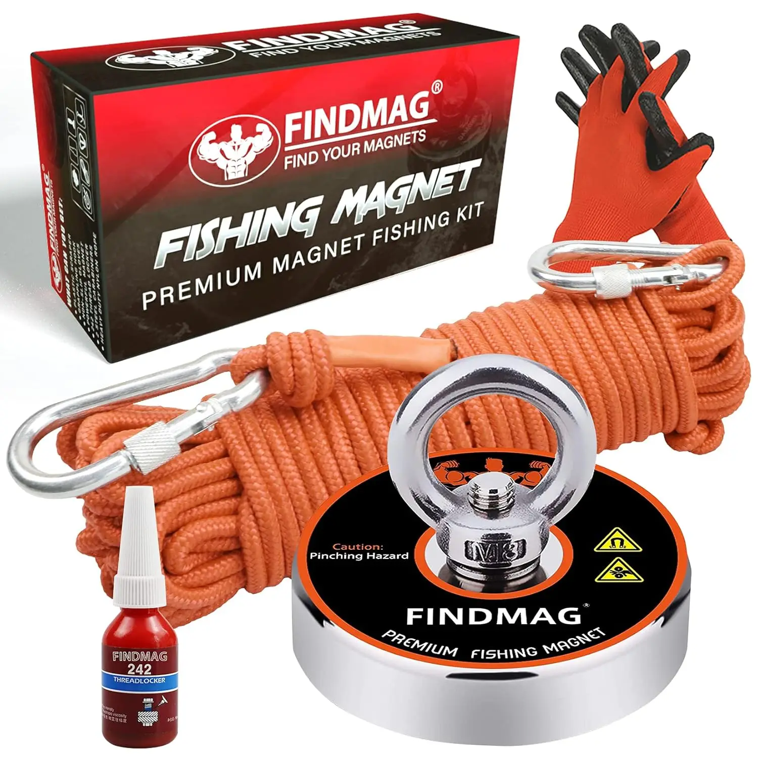 Super Strong 500 LBS Pulling Force Fishing Magnet Kit with Rope and Gloves for River Treasure Hunting
Super Strong 500 LBS Pulling Force Fishing Magnet Kit with Rope and Gloves for River Treasure Hunting