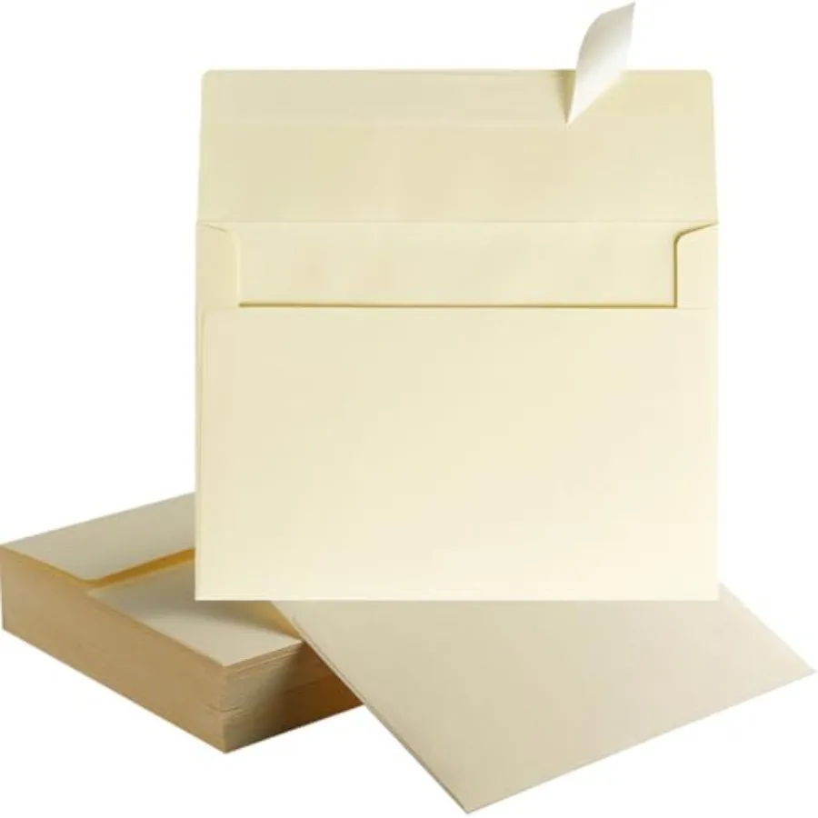 50 Pack 5 x 7 Envelopes Cream Self Seal for Wedding, Party Invitations, Greeting Cards, Announcements, Photos, 5.24 x 7.21 Inch
50 Pack 5 x 7 Envelopes Cream Self Seal for Wedding, Party Invitations, Greeting Cards, Announcements, Photos, 5.24 x 7.21 Inch