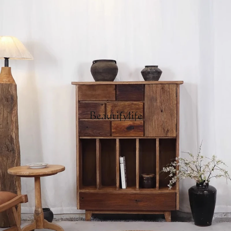 Wabi-Sabi Style Solid Wood Sideboard Decorative Storage Cabinet Homestay Furniture Vintage Entryway Cabinet
Wabi-Sabi Style Solid Wood Sideboard Decorative Storage Cabinet Homestay Furniture Vintage Entryway Cabinet