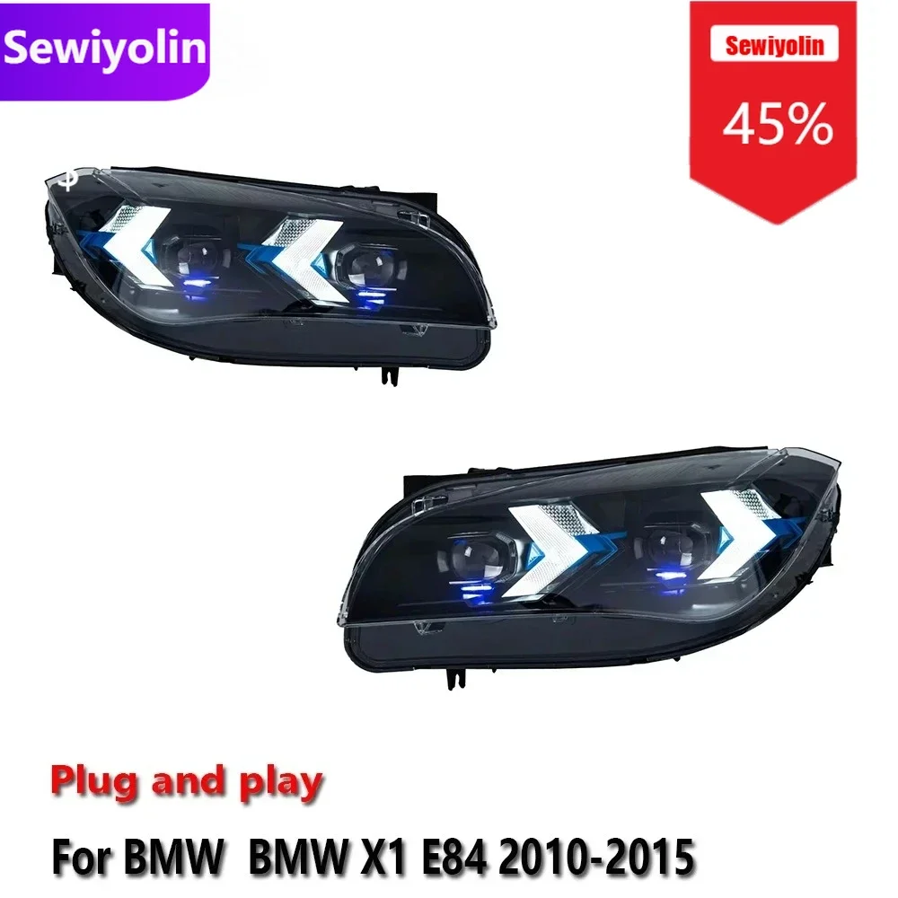 Автомобильные светодиодные фары DRL в сборе для BMW X1 E84 2010-2015, автоматические противотуманные фары DRL, стоп-сигналы поворота Plug and Play 
Автомобильные светодиодные фары DRL в сборе для BMW X1 E84 2010-2015, автоматические противотуманные фары DRL, стоп-сигналы поворота Plug and Play