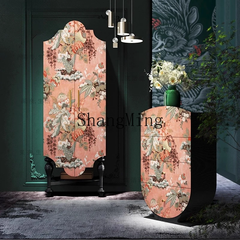 CL Chinese style solid wood flower vertical cabinet, entrance cabinet, living room against the wall tall cabinet, type storage
CL Chinese style solid wood flower vertical cabinet, entrance cabinet, living room against the wall tall cabinet, type storage