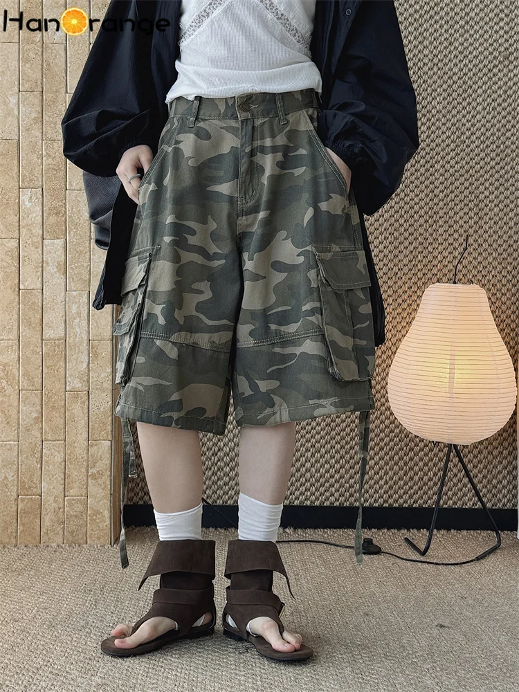 HanOrange 2026 Summer Vintage Workwear Camouflage Short Jeans with Large Pockets Women Loose Silhouette Knee Length Pants
HanOrange 2026 Summer Vintage Workwear Camouflage Short Jeans with Large Pockets Women Loose Silhouette Knee Length Pants
