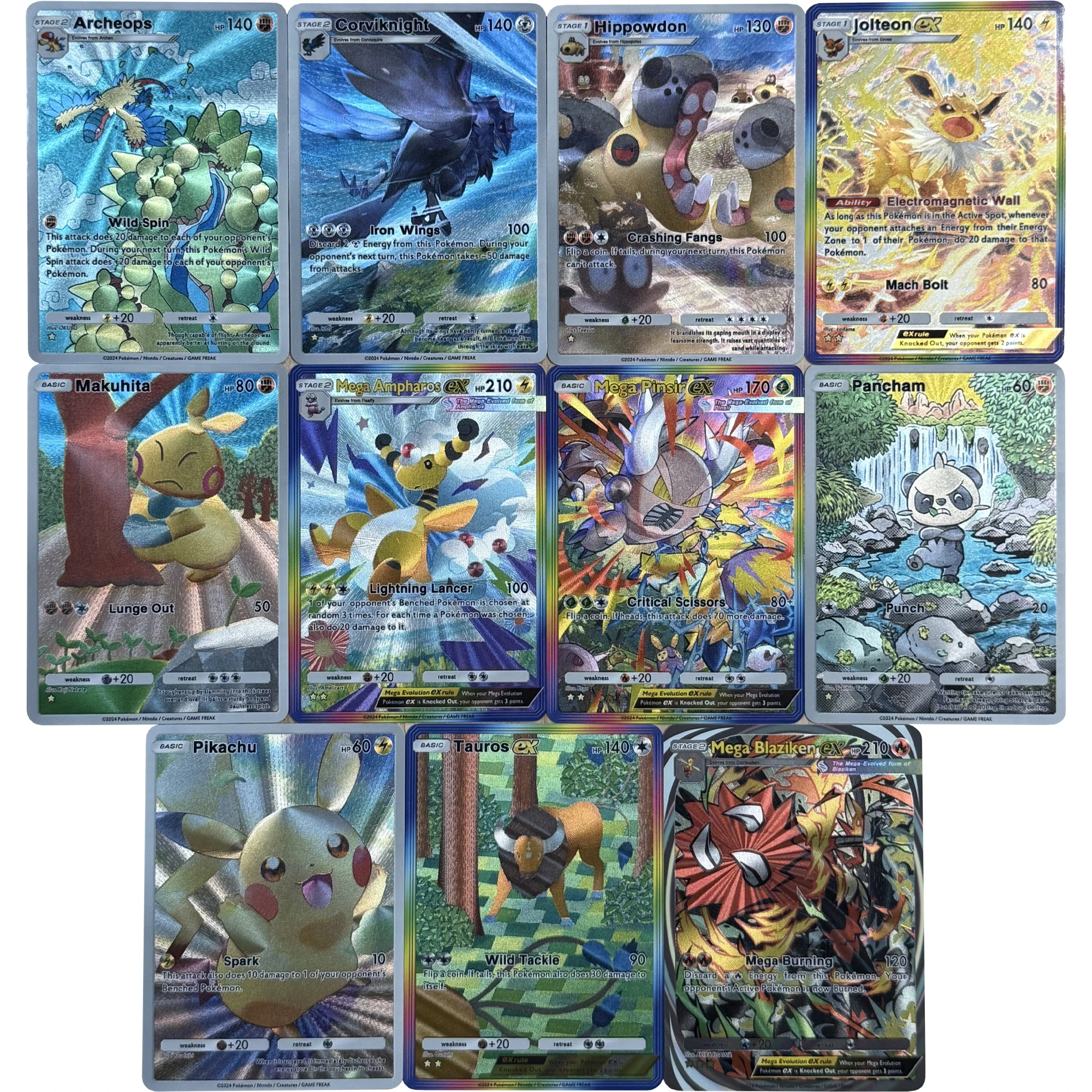 11Pcs/set Ptcg Jolteon Ampharos Blaziken Pocket Series English Texture Flash Card Classic Game Anime Collection Cards
11Pcs/set Ptcg Jolteon Ampharos Blaziken Pocket Series English Texture Flash Card Classic Game Anime Collection Cards