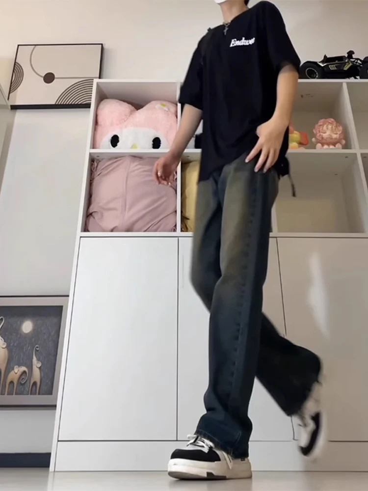 Slim Fit Blue Denim Jeans Men's High Street Straight Leg Micro Flare Pants Knife Sle Youthful Wear Resistant Cotton Blend
Slim Fit Blue Denim Jeans Men's High Street Straight Leg Micro Flare Pants Knife Sle Youthful Wear Resistant Cotton Blend