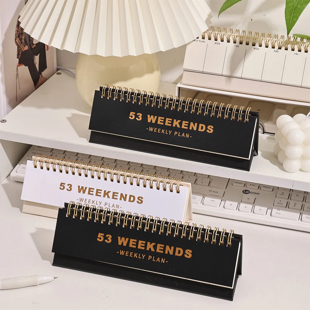 53 sheets Simple Horizontal 53 Weekends Weekly Plan Undated Coil Spiral Weekly Planner Student Schedules Memo Pad Plan Calendar
53 sheets Simple Horizontal 53 Weekends Weekly Plan Undated Coil Spiral Weekly Planner Student Schedules Memo Pad Plan Calendar