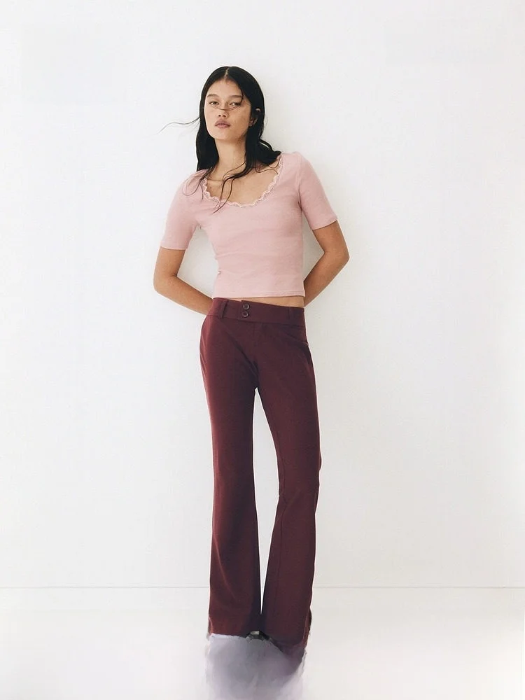 H&M Women's Fashion Tailored Bell Bottom Pants Elegant Style Casual Wear Low Waist Polyester Blend Fabric Teen & Middle-Aged ...
H&M Women's Fashion Tailored Bell Bottom Pants Elegant Style Casual Wear Low Waist Polyester Blend Fabric Teen & Middle-Aged ...