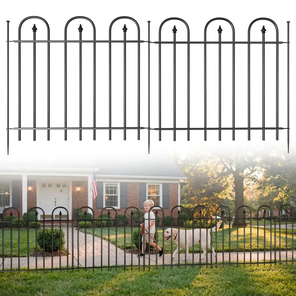 Fence Animal Barrier 10 Panels, 24 inH x 24 ftL No Dig Garden Fence, Arched Decorative Garden Fence Border with Ground Stakes,
Fence Animal Barrier 10 Panels, 24 inH x 24 ftL No Dig Garden Fence, Arched Decorative Garden Fence Border with Ground Stakes,