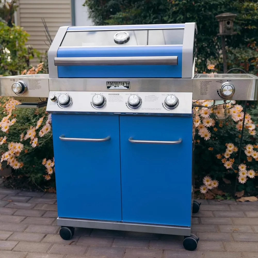 Larger 4+2 Burner Propane Gas Grill Stainless Steel Cabinet with Clear View Lid and Infrared Side Sear Burner
Larger 4+2 Burner Propane Gas Grill Stainless Steel Cabinet with Clear View Lid and Infrared Side Sear Burner
