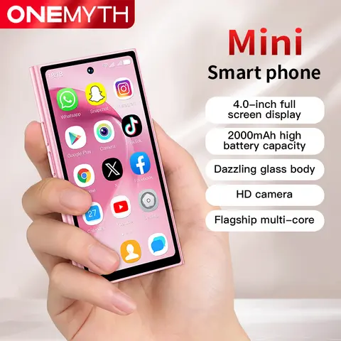 ONEMYTH S26 Pro 4.0" Mini Smartphone 2GB RAM 16GB ROM Android12.0 Face Recognition Unlock 2000mAh 4G Small Mobile Phone