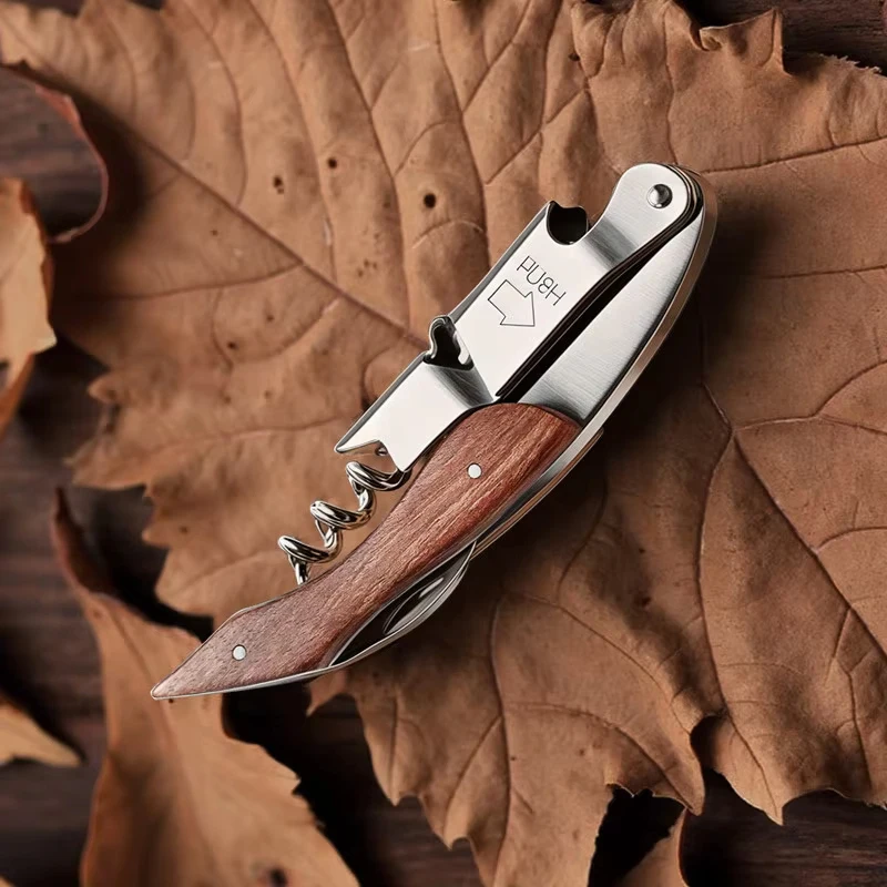 3-In-1 Stainless Steel Wine And Red Wine Bottle Opener With Wooden Handle And Seahorse Design - Multi-Functional Bottle Opener
3-In-1 Stainless Steel Wine And Red Wine Bottle Opener With Wooden Handle And Seahorse Design - Multi-Functional Bottle Opener